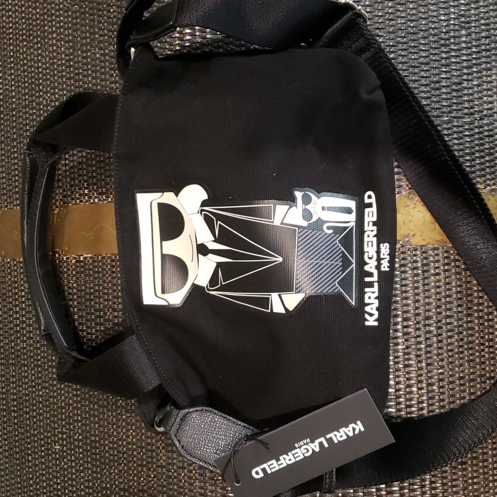 Karl Lagerfeld canvas tote purse